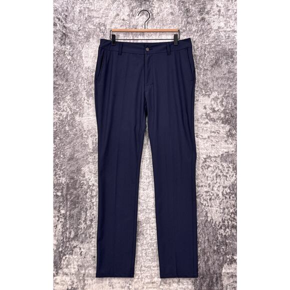 Straight Down Pants 32 x 32 Mens Slim Fit Blue Performance Fabric Chino Golf - Picture 1 of 7